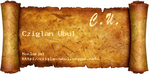 Cziglan Ubul névjegykártya